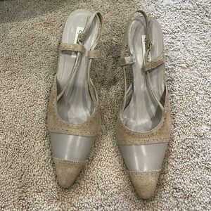 Cynthia Taylor leather and suede heels